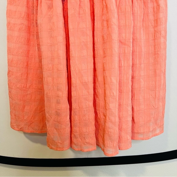 Emory Park Peach-Pink Tiered Gauzey Smocked Maxi Dress. Size Small. - Picture 9 of 14
